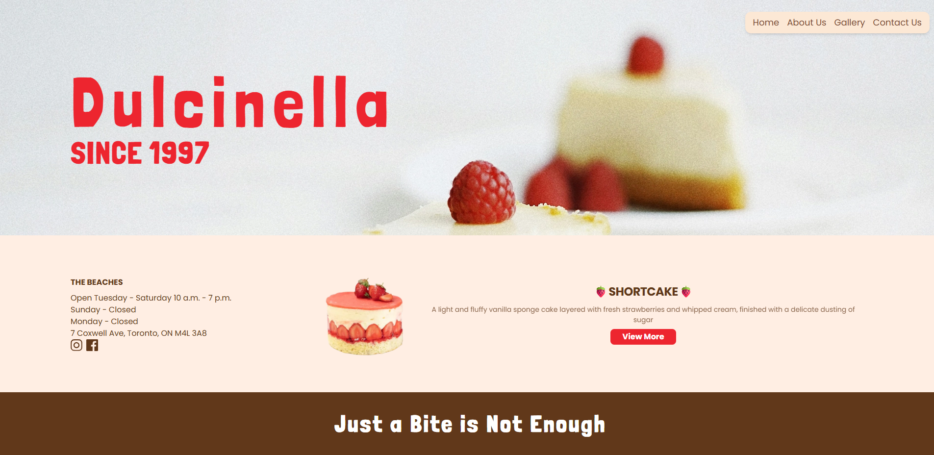 Dulcinella Bakery Website