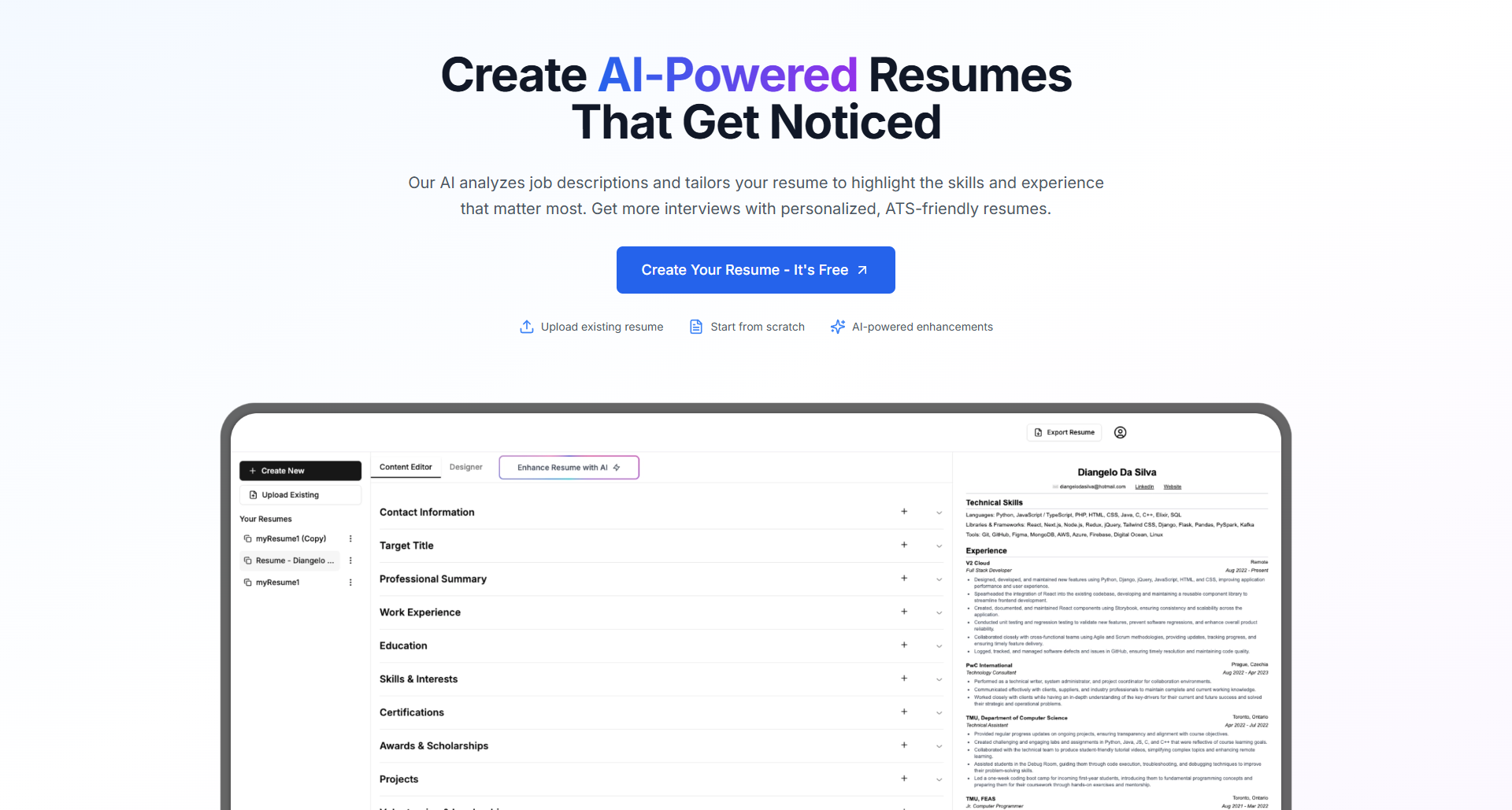 Resumaid - AI Resume Builder